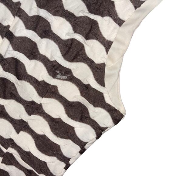 Forever 21 mini sleeveless dress black and white wavy pattern bodycon size M - Picture 5 of 6